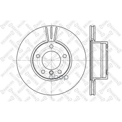 Диск Тормозной Bmw 5 (E39) 95- Перед. Вент. Stellox 
