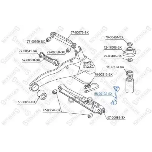 Тяга Стабилизатора Mitsubishi Lancer/Outlander/Asx 06- Задн.прав. Stellox 