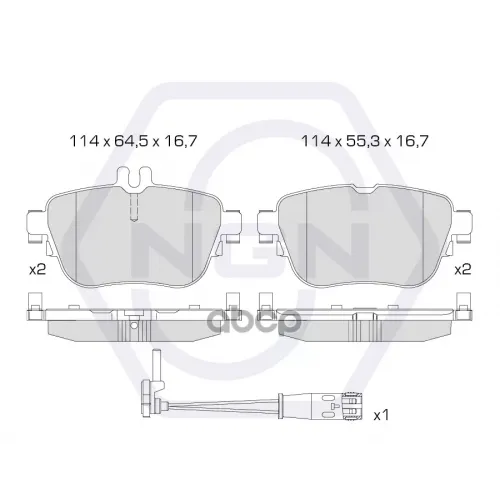 Колодки Тормозные Дисковые Керамические Зад NGN 