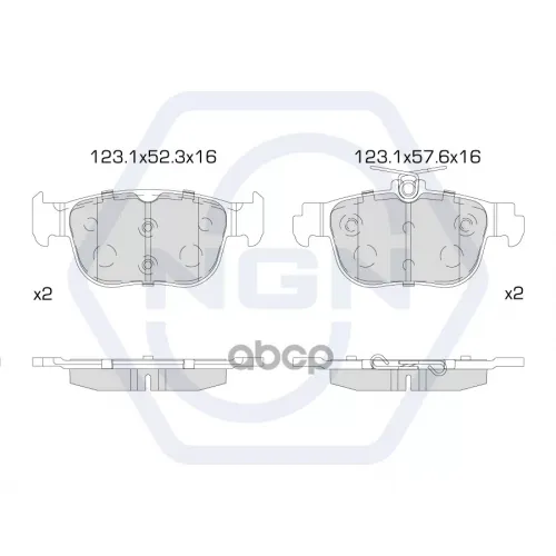Колодки Тормозные Дисковые Керамические Зад NGN 