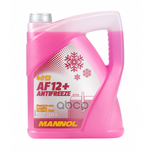 Mannol Long Life Af12+ (-40C) Антифриз Готовый Красный (5L) MANNOL 