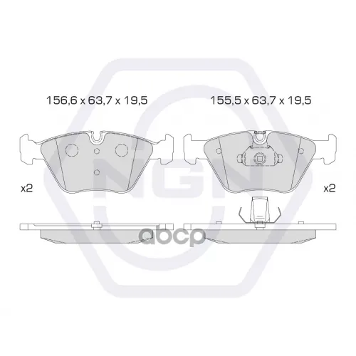 Колодки Тормозные Дисковые Керамические Перед NGN 