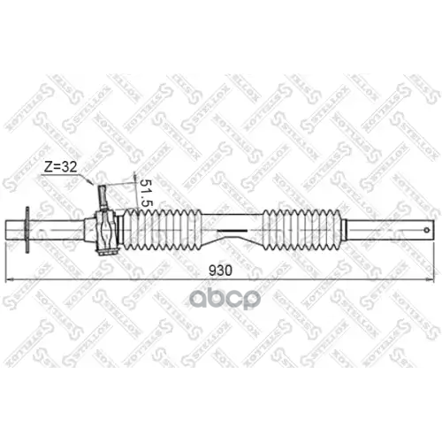 Рейка Рулевая Механ.без Рулевых Тяг Stellox 