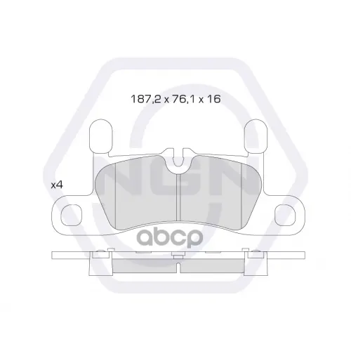 Колодки Тормозные Дисковые Керамические Зад NGN 