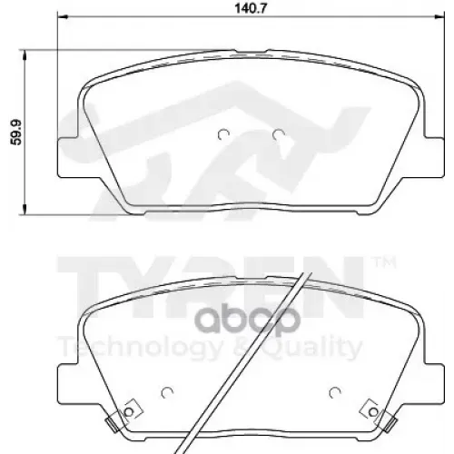 Колодки Тормозные Дисковые TYREN 
