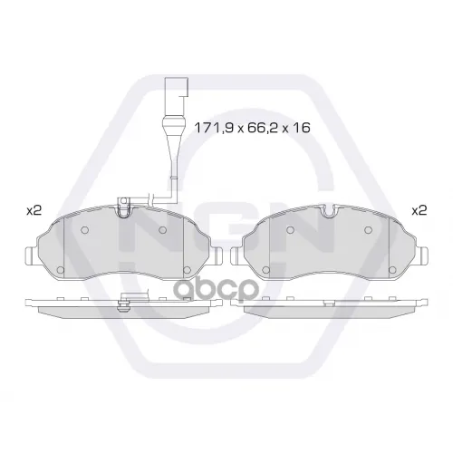 Колодки Тормозные Дисковые Керамические Перед NGN 