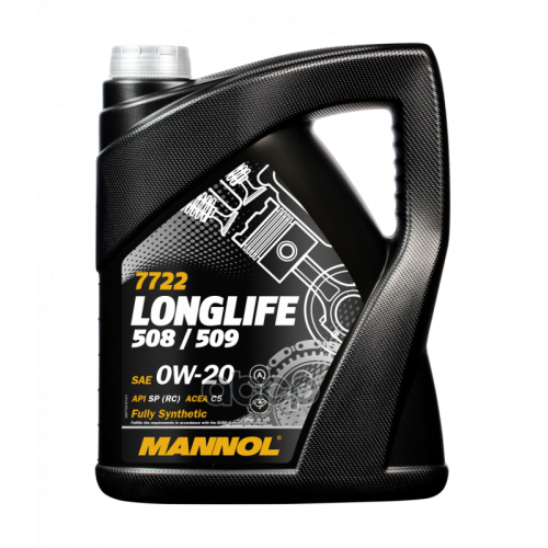 MANNOL Масло Моторное 0W20 Mannol 7722 Longlife 508/509 5Л