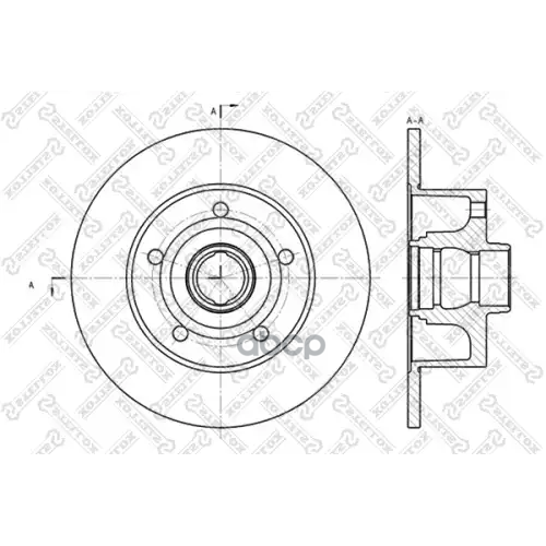 Диск Торм.зад.audi A4 1.6-2.5Tdi 96> Stellox 