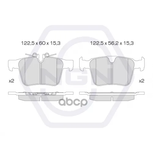 Колодки Тормозные Дисковые Керамические Зад NGN 