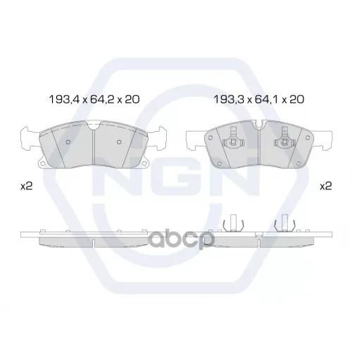 Колодки Тормозные Дисковые Керамические Перед NGN 