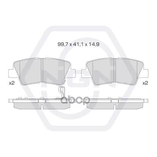 Колодки Тормозные Дисковые Керамические Зад NGN 