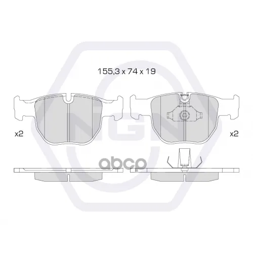 Колодки Тормозные Дисковые Керамические Перед NGN 