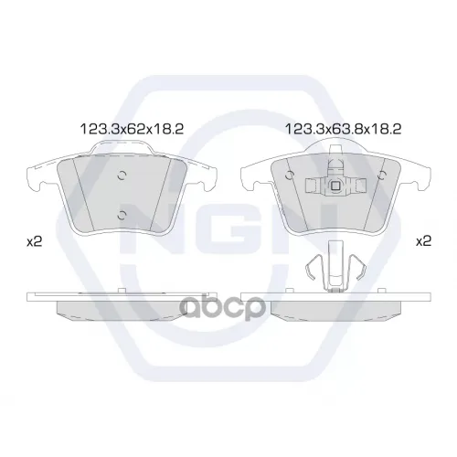 Колодки Тормозные Дисковые Керамические Зад NGN 