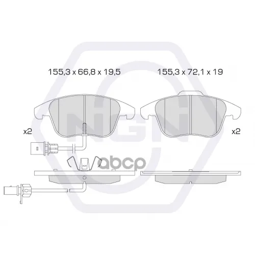 Колодки Тормозные Дисковые Керамические Перед NGN 