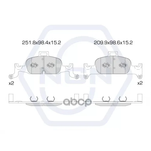 Колодки Тормозные Дисковые Керамические Зад NGN 