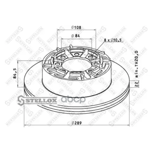 Диск Тормозной Iveco Daily 2.5-2.8 96- Задний Stellox 
