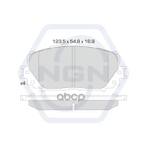 Колодки Тормозные Дисковые Керамические Перед NGN 