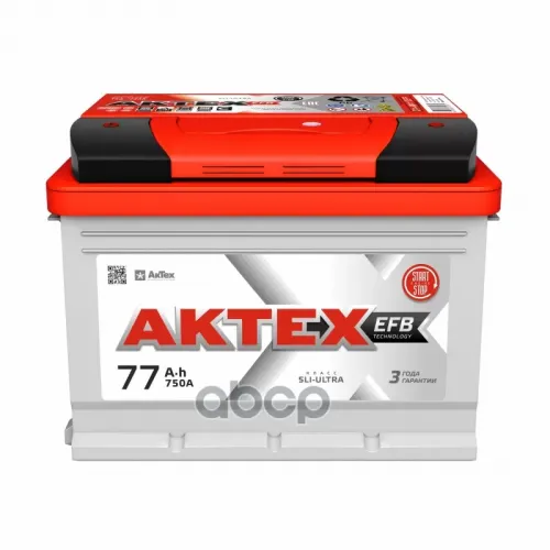 Аккумулятор 77Ah 750A 278Х175х190 (Efb) П.п. (+-) АкТех 