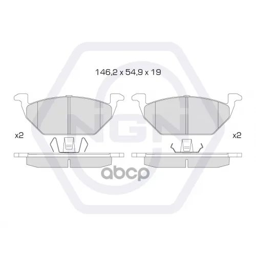 Колодки Тормозные Дисковые Керамические Перед NGN 