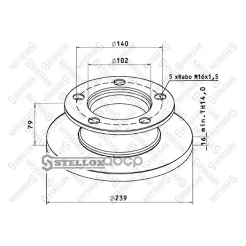 Диск Торм.mb 100 All 87-96 Stellox 