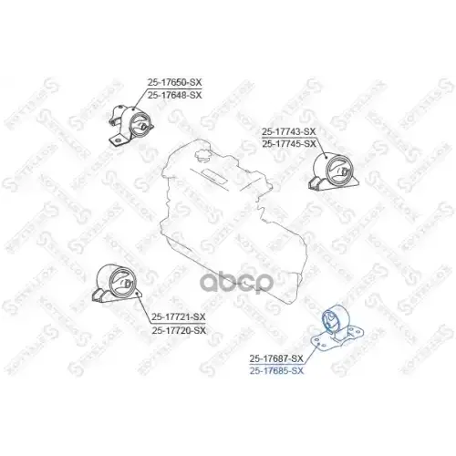 Подушка Двигателя Левая Stellox 