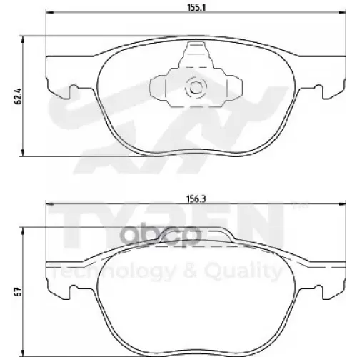 Колодки Тормозные Дисковые TYREN 