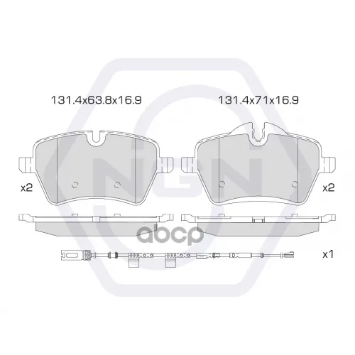Колодки Тормозные Дисковые Керамические Перед NGN 