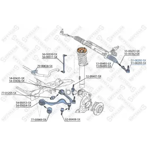 Наконечник Р/Т Bmw E87/E90 Лев. Stellox 