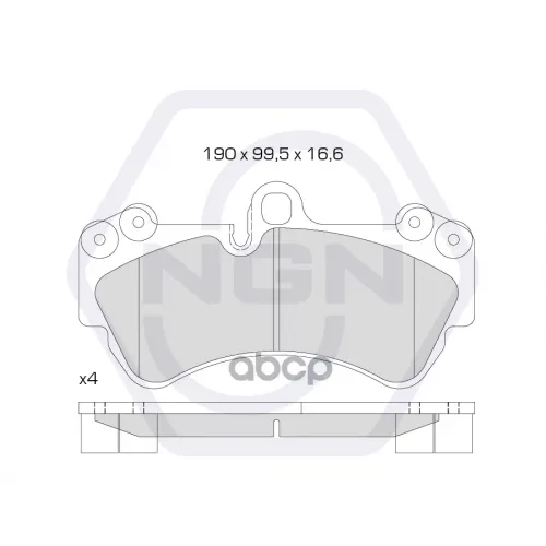 Колодки Тормозные Дисковые Керамические Перед NGN 