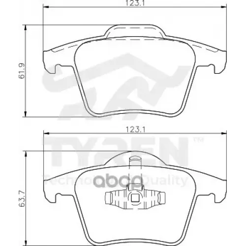 Колодки Тормозные Дисковые TYREN 