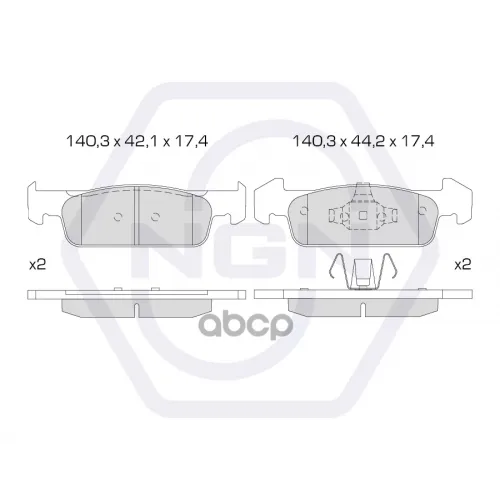 Колодки Тормозные Дисковые Керамические Перед NGN 