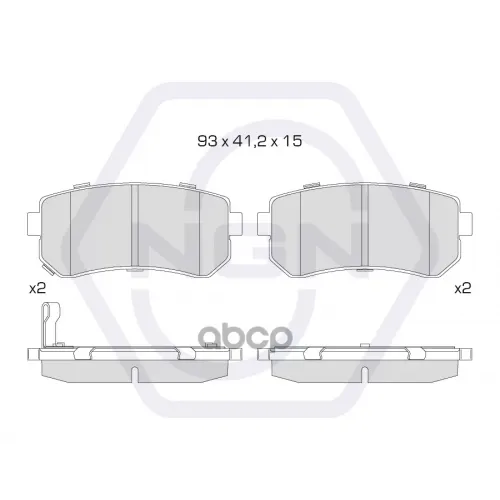 Колодки Тормозные Дисковые Керамические Зад NGN 