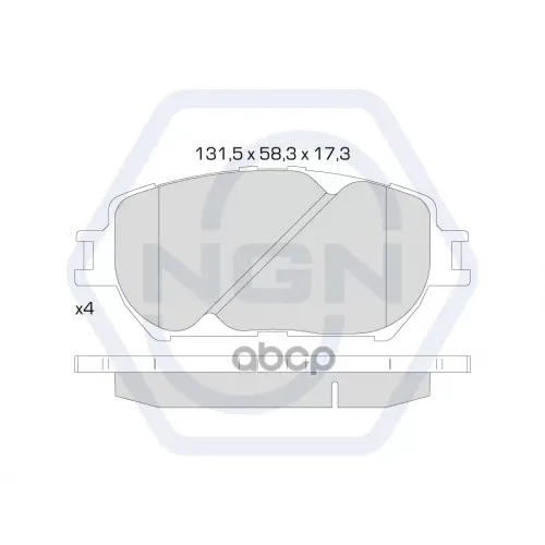 Колодки Тормозные Дисковые Керамические Перед NGN 