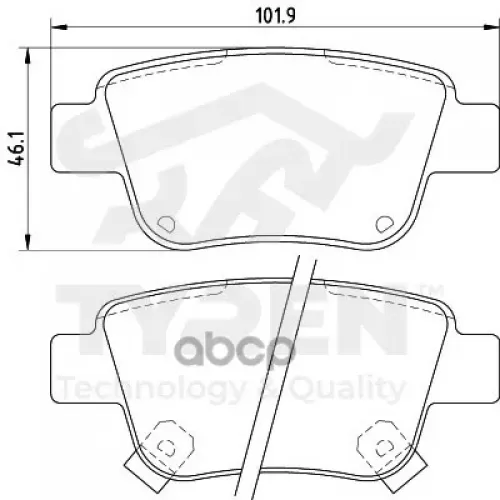 Колодки Тормозные Дисковые TYREN 