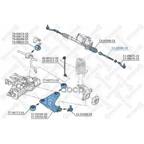 Тяга Рул. Peugeot 207 Аll 06> Stellox 