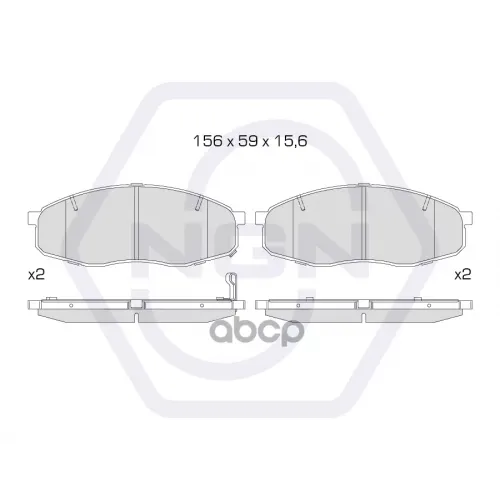 Колодки Тормозные Дисковые Керамические Перед NGN 