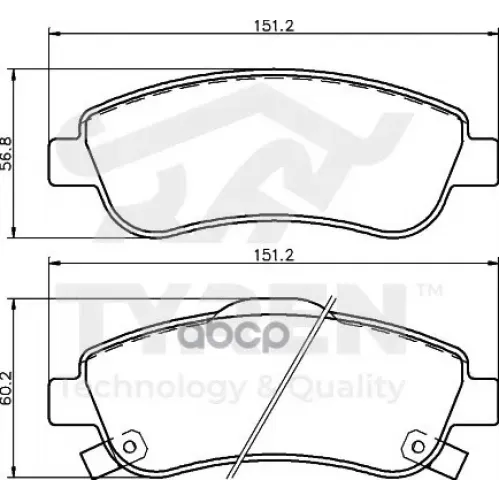 Колодки Тормозные Дисковые TYREN 