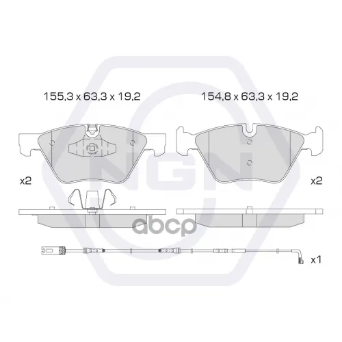 Колодки Тормозные Дисковые Керамические Перед NGN 