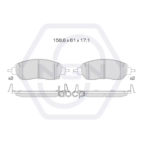 Колодки Тормозные Дисковые Керамические Перед NGN 