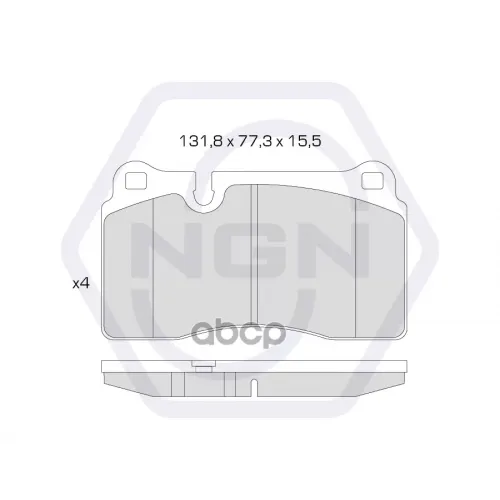 Колодки Тормозные Дисковые Керамические Перед NGN 