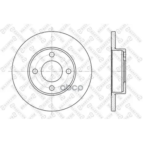 Диск Тормозной Audi 80/90/100 1.6-2.0D 86-91 Stellox 