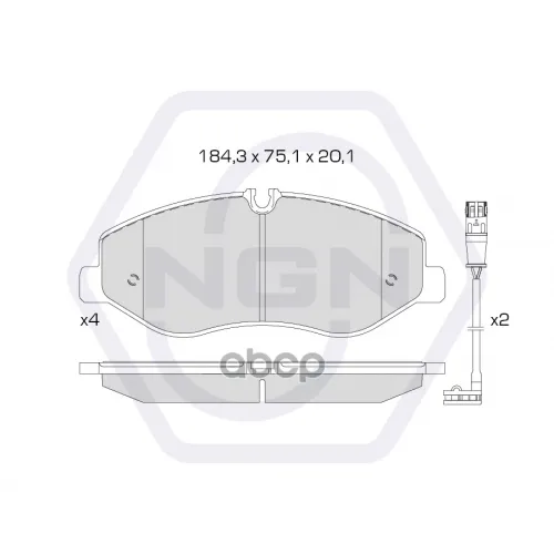Колодки Тормозные Дисковые Керамические Перед NGN 