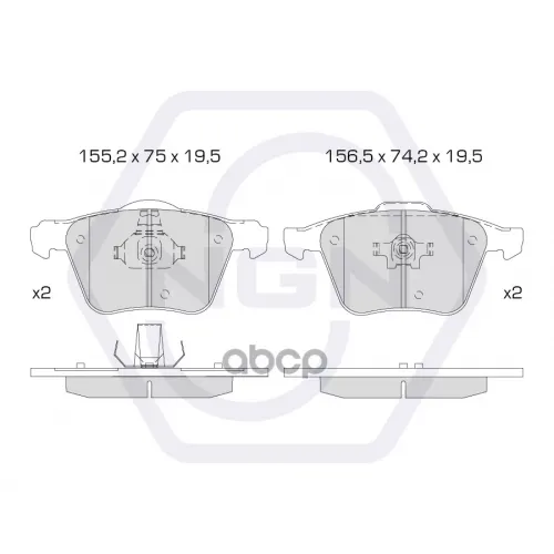 Колодки Тормозные Дисковые Керамические Перед NGN 
