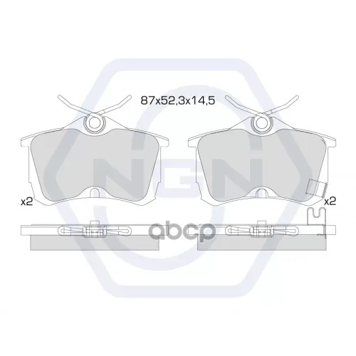 Колодки Тормозные Дисковые Керамические Зад NGN 