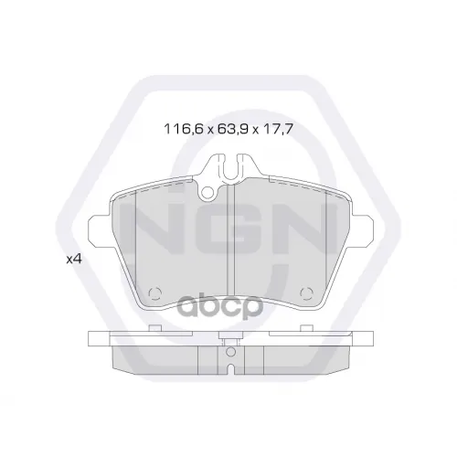 Колодки Тормозные Дисковые Керамические Перед NGN 