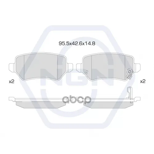 Колодки Тормозные Дисковые Керамические Зад NGN 