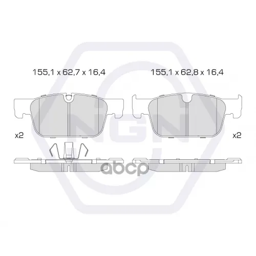 Колодки Тормозные Дисковые Керамические Перед NGN 