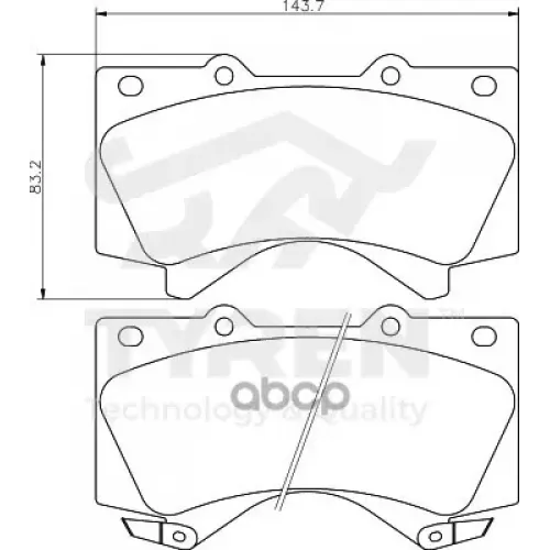 Колодки Тормозные Дисковые TYREN 