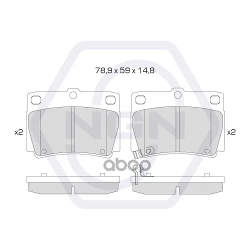 Колодки Тормозные Дисковые Керамические Зад NGN 