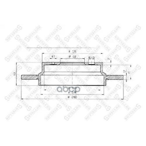 Диск Торм.зад.volvo C70-V70 2.0-3.0/2.4D/2.5Tdi 98> Stellox 